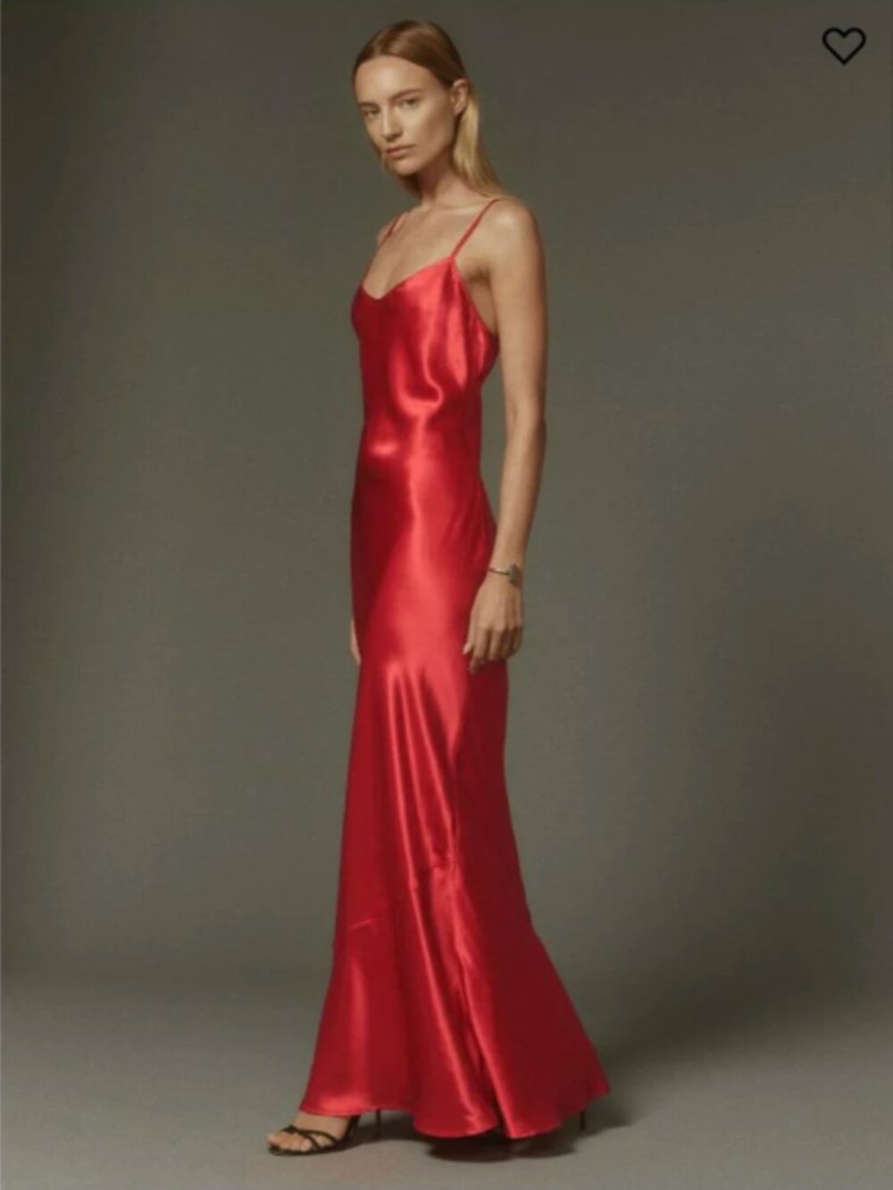 Reformation Parma Dress | Red Slip Maxi | Size L | 100% Silk